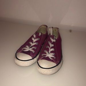 Low top Converse- Violet/Wine colored